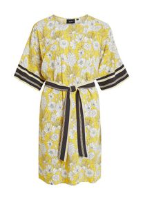 Object, Damen Kleid, Gelb / Schwarz / Weiß