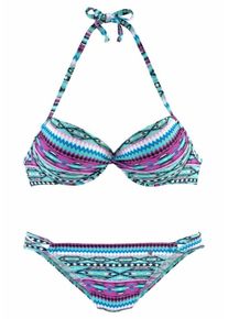 s.Oliver RED LABEL, Damen Push-up-Bikini, Blau