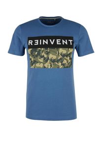 s.Oliver RED LABEL, Herren T-Shirt, Himmelblau / Senf / Khaki / Schwarz