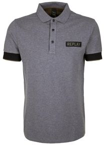 Replay, Herren Poloshirt, Grau / Schwarz