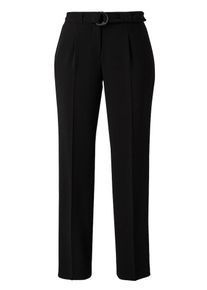 TRIANGLE, Damen Business-Hose aus Crêpe, Schwarz