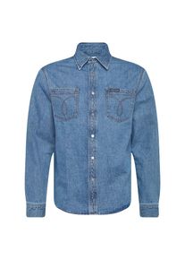 Calvin Klein Jeans, Herren Hemden 'LONG SLEEVE UTILITY OMEGA SHIRT', Blue Denim