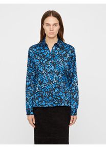 J. Lindeberg J.Lindeberg, Damen 'Mallory Washed Silk' Hemd, Blau / Schwarz