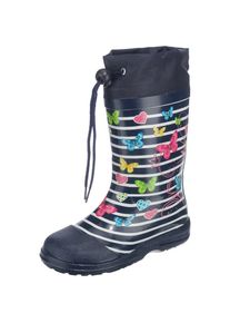 Beck, M&auml;dchen Gummistiefel FANTASY f&uuml;r M&auml;dchen, Marine / T&uuml;rkis / Gelb / Hellgr&uuml;n / Pink / Wei&szlig;