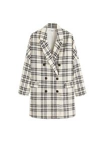 Mango, Damen Blazer 'Mose', Schwarz / Naturweiß