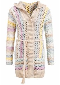 Khujo, Damen Strickjacke 'Jesper', Creme / Hellblau / Hellgelb / Helllila