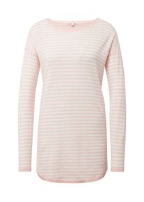 Tom Tailor Denim, Damen Pullover, Pastellpink / Wei&szlig;