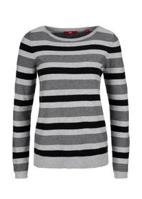 s.Oliver RED LABEL, Damen Pullover, Grau / Dunkelgrau / Schwarz