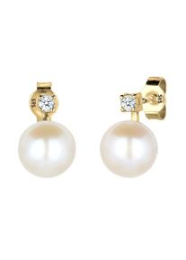 Diamore, Damen Ohrringe, Gold / Weiß