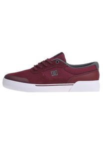 DC Shoes, Herren Sneaker 'Switch Plus', Dunkelgrau / Burgunder / Weiß