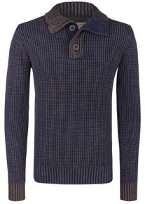 PETROL INDUSTRIES, Herren Troyer, Kobaltblau / Dunkelbraun