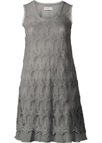 sheego Style, Damen Spitzenkleid, Greige