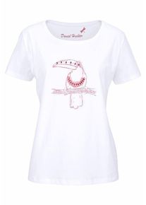 Daniel Hechter, Damen T-Shirt, Pink / Weiß