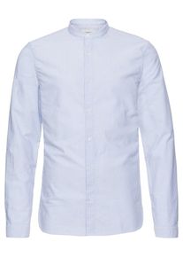 Nowadays, Herren Freizeithemd 'stand-up collar oxford', Hellblau / Weiß