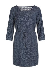 Vila, Damen Kleid, Taubenblau / Weiß