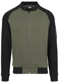 Urban Classics, Herren Jacke 'Bomber', Oliv / Schwarz