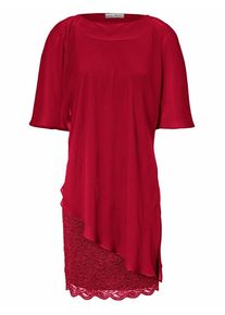 Heine, Damen Spitzenkleid Lagen-Look, Rot