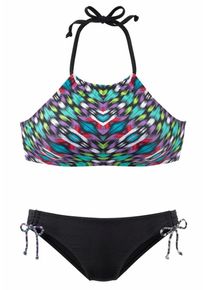Bruno Banani, Damen Bustier Bikini, Türkis / Kiwi / Lila / Pink / Schwarz