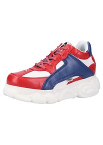 Buffalo, Damen Sneaker, Blau / Rot / Wei&szlig;