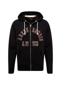 Abercrombie & Fitch Abercrombie & Fitch, Herren Sweatjacke 'SHIELD APPLIQUE', Schwarz
