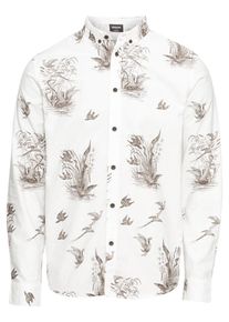 Anerkjendt, Herren Hemd 'Konrad', Grau / Wei&szlig;