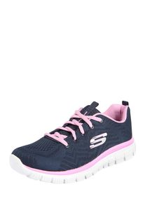 Skechers, Damen Sneaker 'Graceful Get Connected', Navy / Rosa / Wei&szlig;