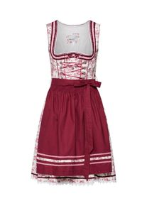Marjo, Damen Dirndl 'Bomilla', Creme / Dunkelrot