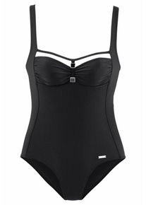 Lascana, Damen Badeanzug, Schwarz / Wei&szlig;