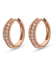 Christ, Damen Creole '87555909', Rosegold / Transparent