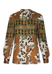 Jacques Britt, Damen Bluse, Beige / Braun / Grün / Orange