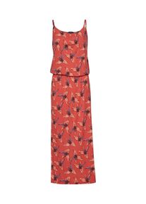 Tom Tailor, Damen Kleid, Hellblau / Pfirsich / Hellrot