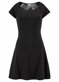 Beach Time, Damen Strandkleid mit Spitze im Rücken, Schwarz