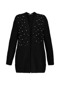 Ulla Popken, Damen Strickjacke, Schwarz