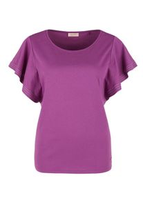 TRIANGLE, Damen Shirt mit Fl&uuml;gel&auml;rmeln, Neonlila