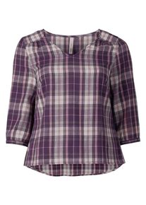 sheego Casual, Damen Tunika, Lila / Dunkellila / Weiß