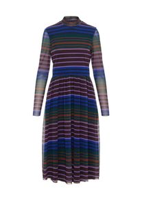 Y.A.S, Damen Midikleid, Navy / Lila / Weinrot