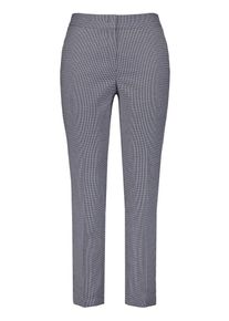SAMOON, Damen Komfortable verkürzte Tuch/Kombi Hose Greta, Schwarz / Weiß