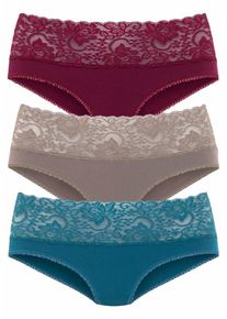 Vivance, Damen Active Slips (3 St&uuml;ck), Camel / Himmelblau / Merlot