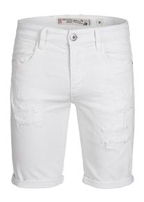 INDICODE JEANS, Herren Shorts 'Caden', Offwhite / White Denim
