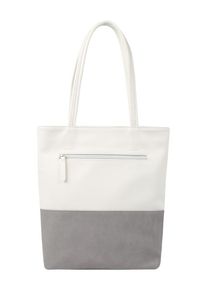 Tom Tailor Denim, Damen Tasche 'JUDITH', Grau / Offwhite
