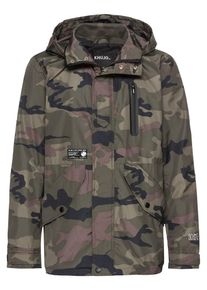 Khujo, Herren Jacke 'Scuti', Braun / Khaki / Schwarz / Weiß