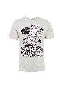 Only & Sons Only & Sons, Herren T-Shirt 'WOODY SS RETRO TEE', Hellgrau / Schwarz / Weiß