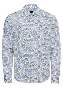 BOSS, Herren - Hemd 'Mypop_1 10214140 01', Blau / Weiß