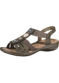 Rieker, Damen Sandalen, Brokat / Taupe