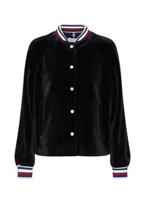 Tommy Hilfiger, Damen Jacke 'IconVELVET BOMBER', Mischfarben / Schwarz