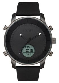 s.Oliver, Herren Armbanduhr, Schwarz / Silber