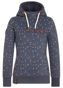 Naketano, Damen Hoody 'Flinkes Z&uuml;nglein', Indigo / Braun / Grau / Rot / Wei&szlig;