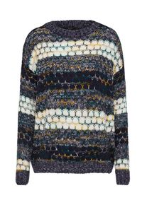Pepe Jeans, Damen Pullover 'CRUZ', Nachtblau / Wei&szlig;
