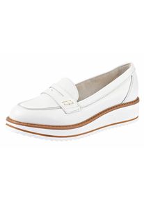 Heine, Damen Slipper, Braun / Weiß