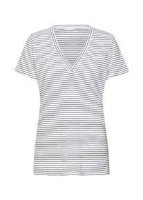 GAP, Damen Shirt 'SS VINT RIB VNK STR', Schwarz / Weiß